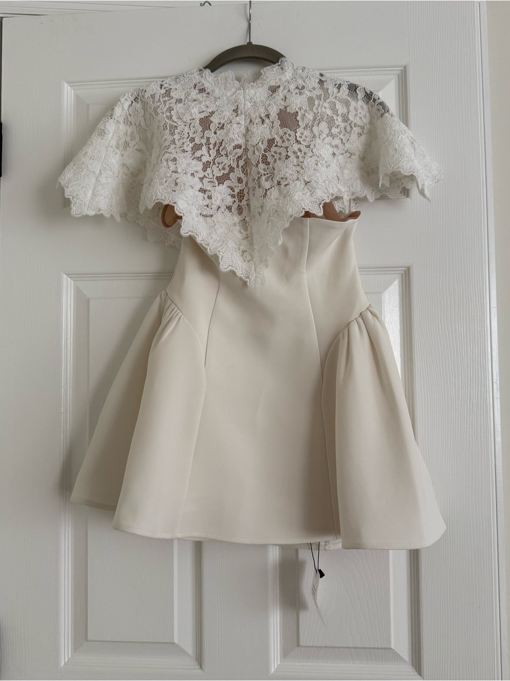 HELSA Mademoiselle Lace Overlay Mini Dress Ivory White NEW with tags - Picture 3 of 13